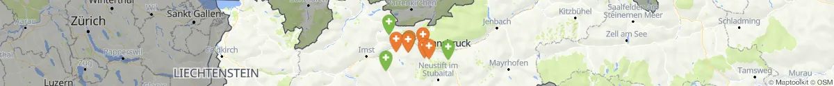 Map view for Pharmacies emergency services nearby Oberhofen im Inntal (Innsbruck  (Land), Tirol)